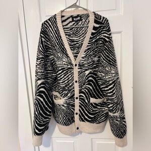 Welcome Skateboards Zebra Pattern Cardigan